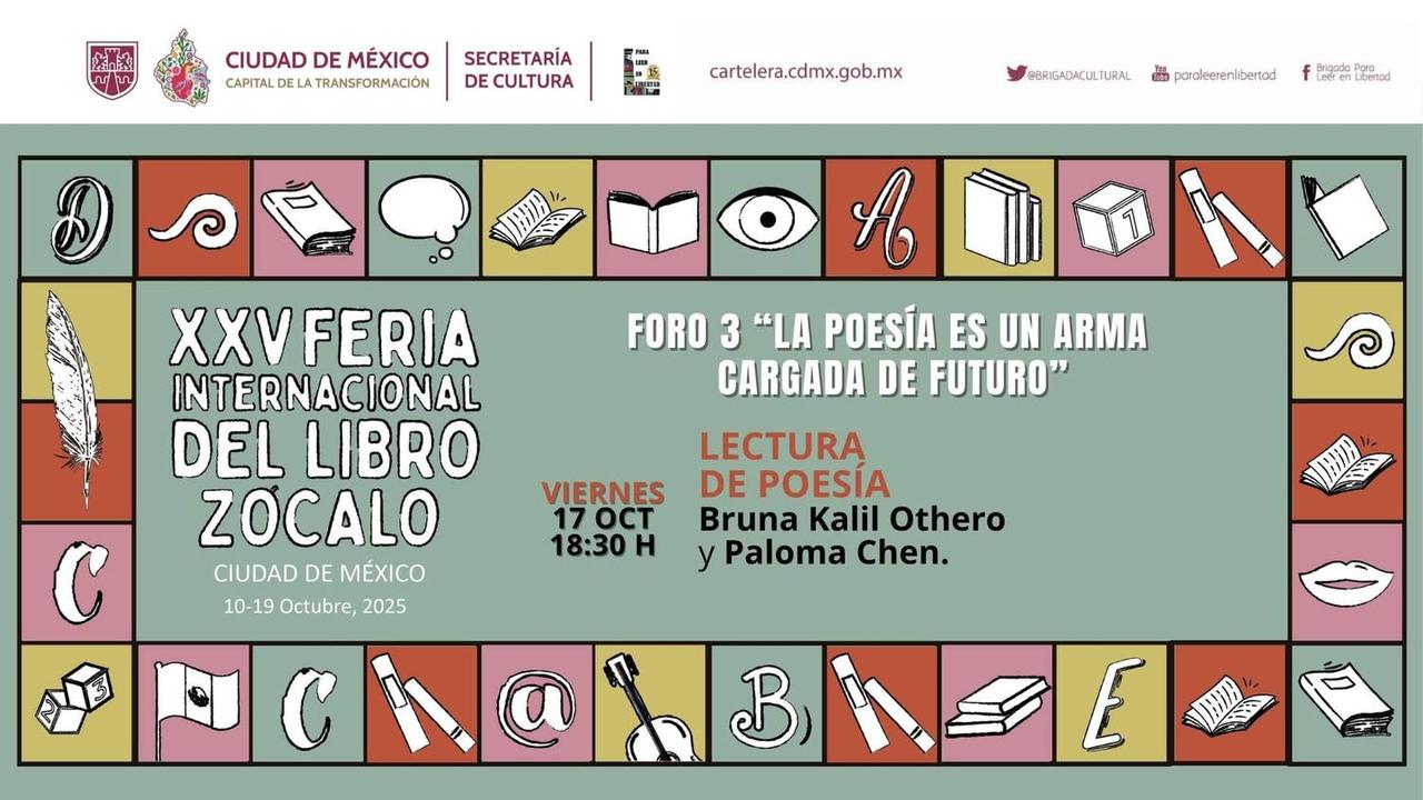 Lectura de poesía en la Feria del Libro Fil Zócalo CDMX 2025